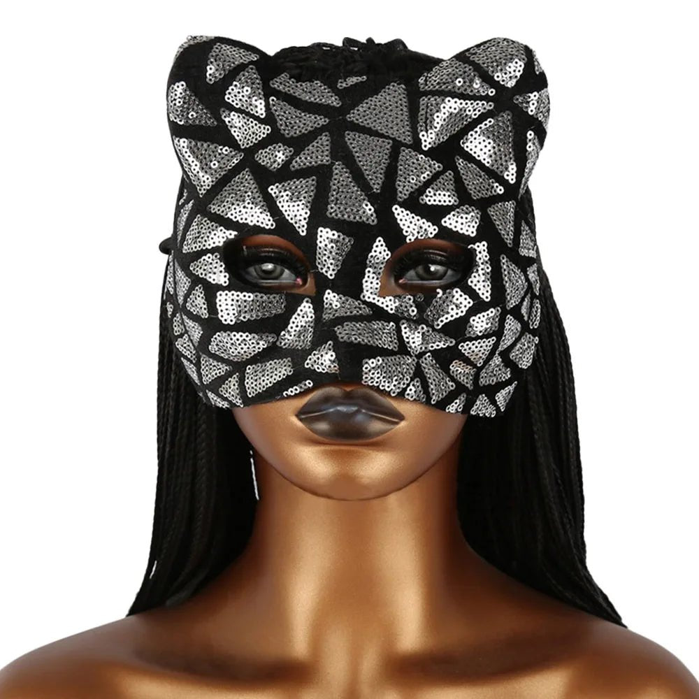 Cat Girl Half Face Party Mask – EVA Material - Onlytenbucks.com