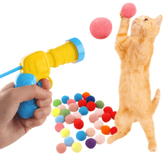 Cat Toy Interactive Ball Launcher – Silent Plush Shooting Gun - Onlytenbucks.com