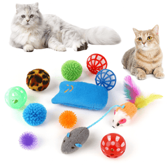 Cat Toy Variety Pack – Sisal Mouse Bell Balls and Plush Toys - Onlytenbucks.com