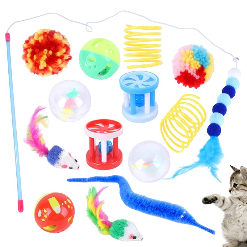 Cat Toy Variety Pack – Sisal Mouse Bell Balls and Plush Toys - Onlytenbucks.com