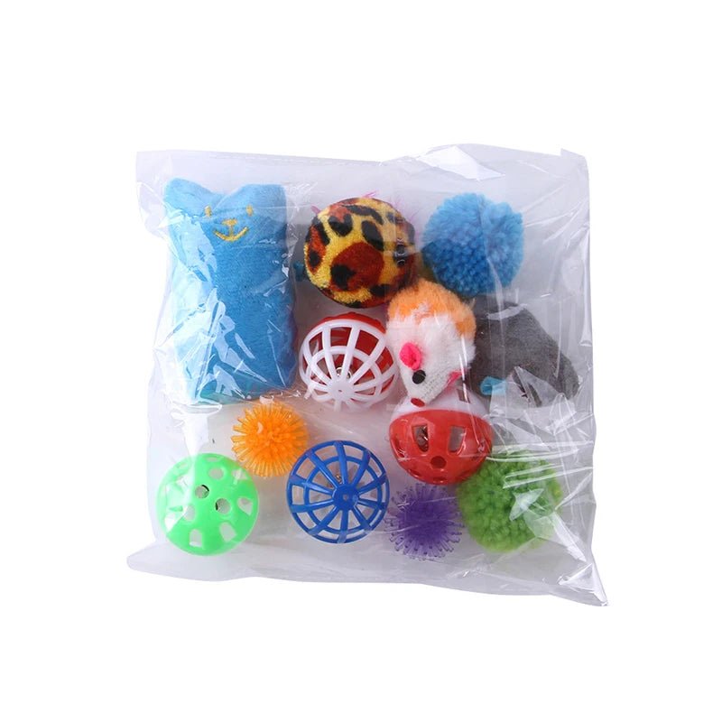 Cat Toy Variety Pack – Sisal Mouse Bell Balls and Plush Toys - Onlytenbucks.com