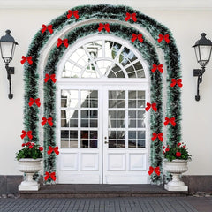 Christmas Garland with Red Bow Tie - Onlytenbucks.com