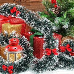Christmas Garland with Red Bow Tie - Onlytenbucks.com