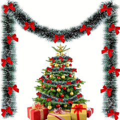 Christmas Garland with Red Bow Tie - Onlytenbucks.com