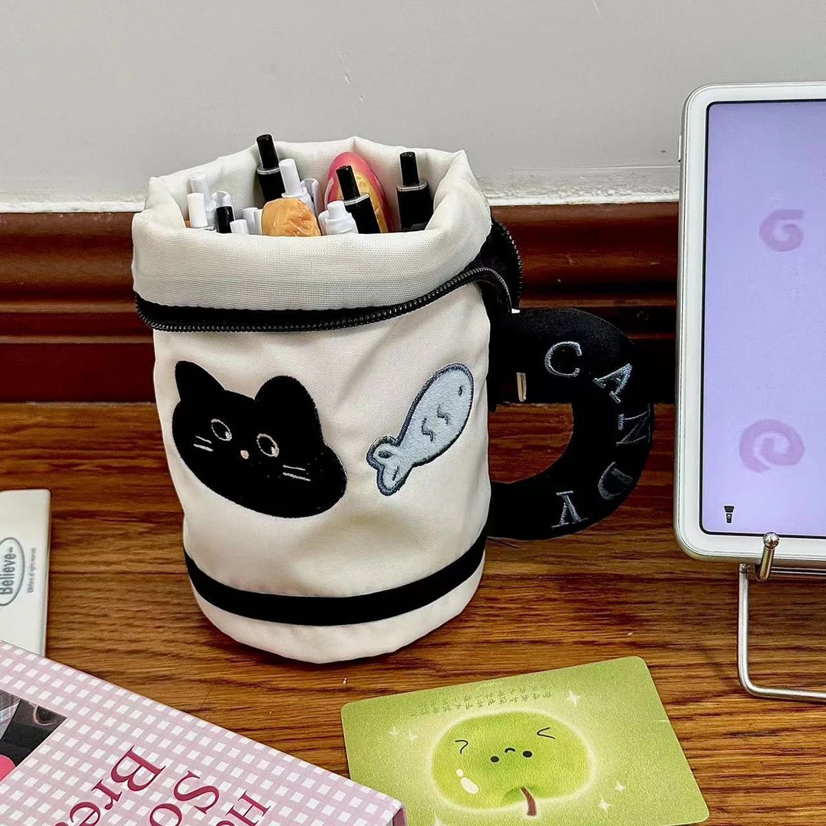 Color Blocked Vertical Bucket Pencil Mug - Onlytenbucks.com
