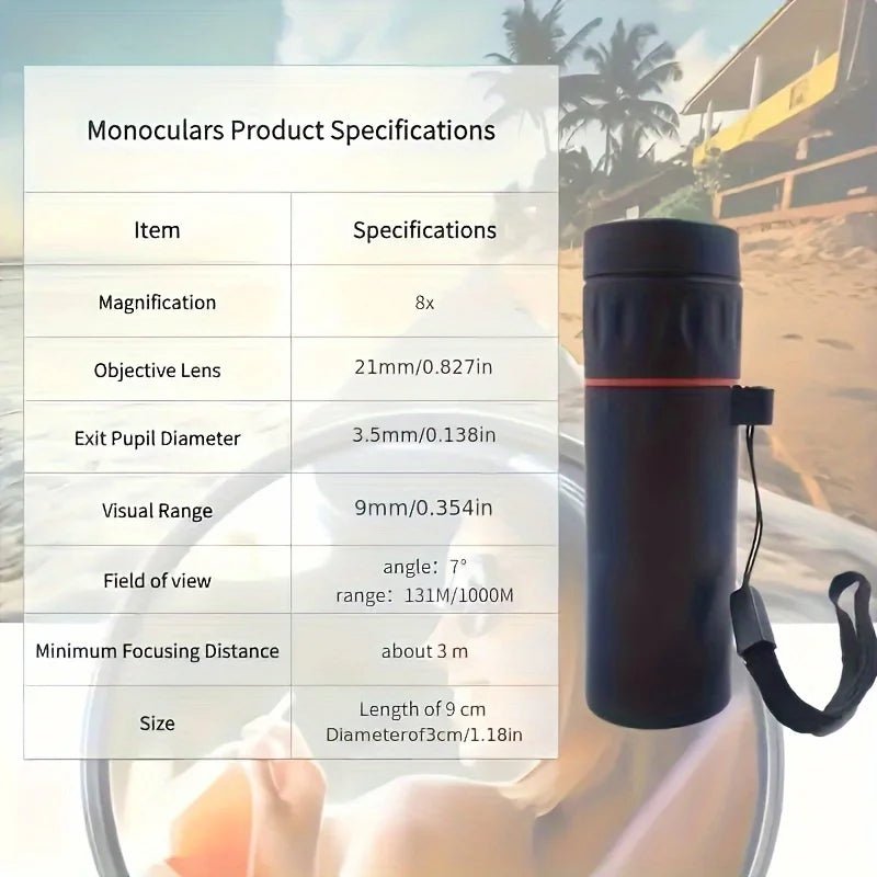 Compact HD Monocular Telescope – 8–10x Zoom, Waterproof Scope - Onlytenbucks.com