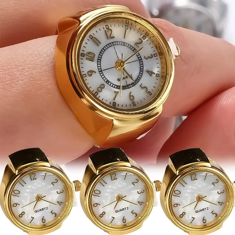 Creative Quartz Watch Ring – Unisex Finger Timepiece - Onlytenbucks.com