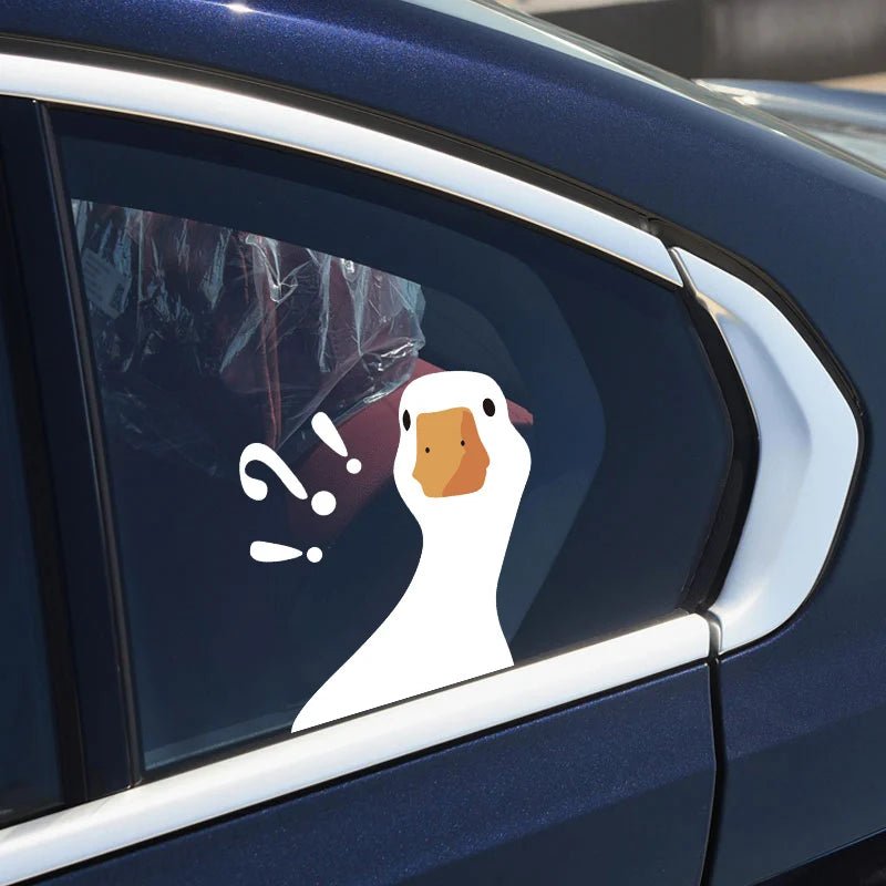 Creative Question Mark Duck Reflective Car Sticker - Onlytenbucks.com