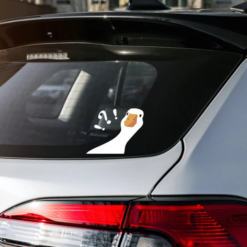 Creative Question Mark Duck Reflective Car Sticker - Onlytenbucks.com