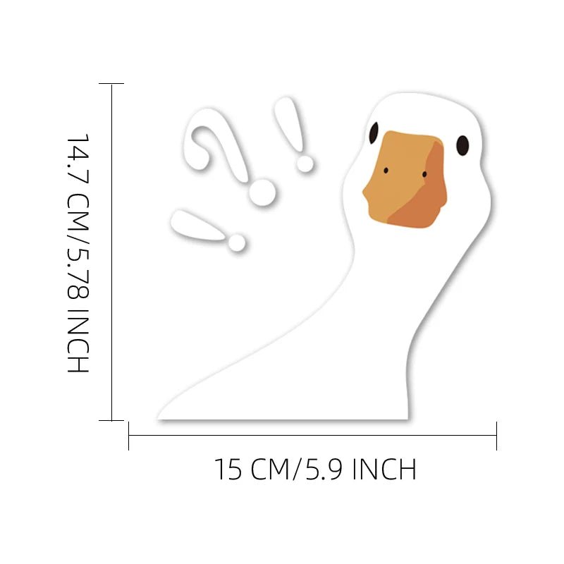 Creative Question Mark Duck Reflective Car Sticker - Onlytenbucks.com