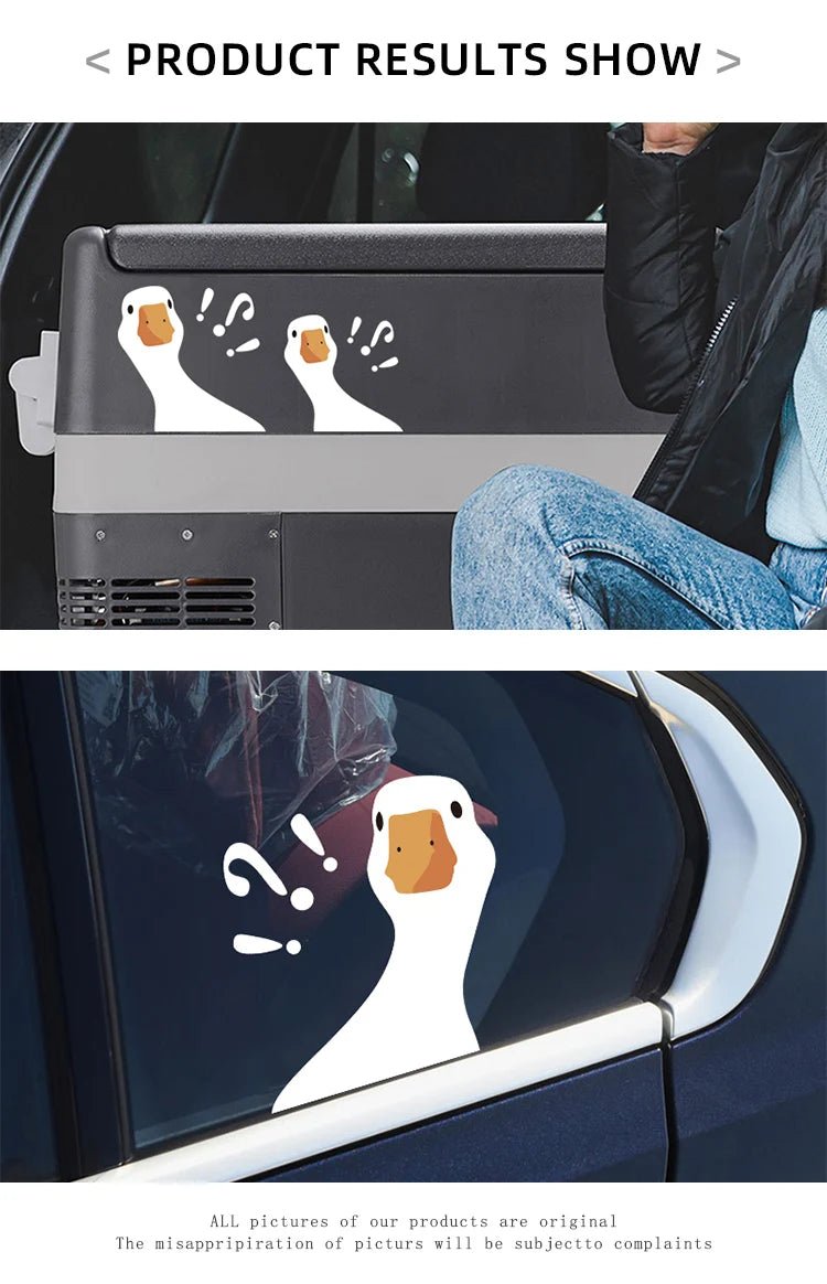 Creative Question Mark Duck Reflective Car Sticker - Onlytenbucks.com