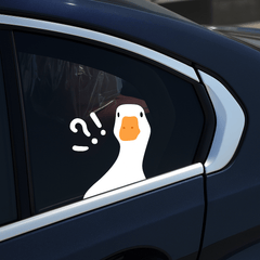 Creative Question Mark Duck Reflective Car Sticker - Onlytenbucks.com