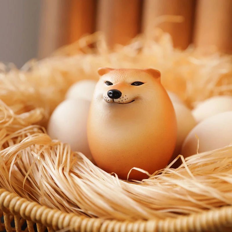Creative Shiba Inu Egg - Shaped PVC Ornament - Onlytenbucks.com