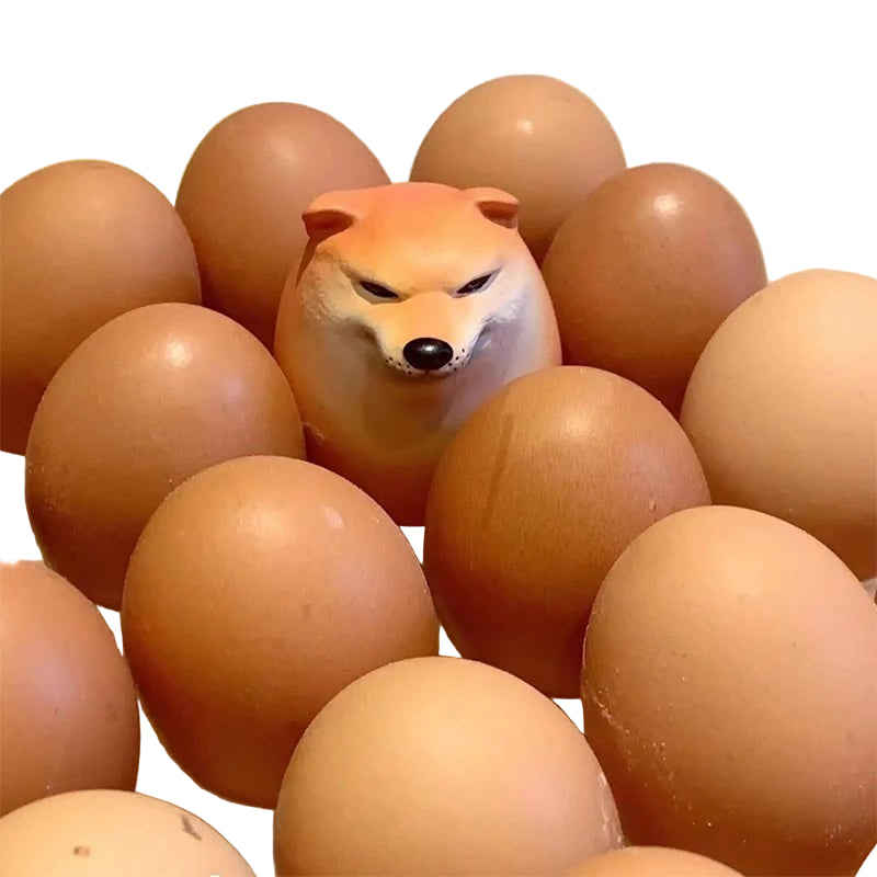 Creative Shiba Inu Egg - Shaped PVC Ornament - Onlytenbucks.com