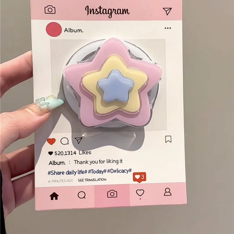 Cute 3D Star - Shaped Magnetic Griptok – Foldable Phone Ring Holder & Kickstand - Onlytenbucks.com