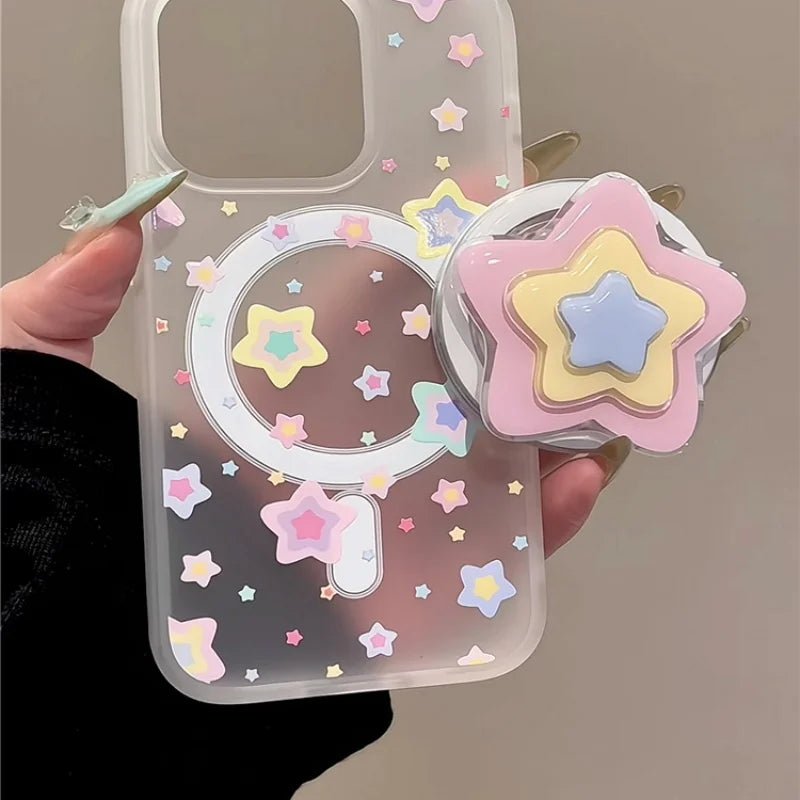 Cute 3D Star - Shaped Magnetic Griptok – Foldable Phone Ring Holder & Kickstand - Onlytenbucks.com