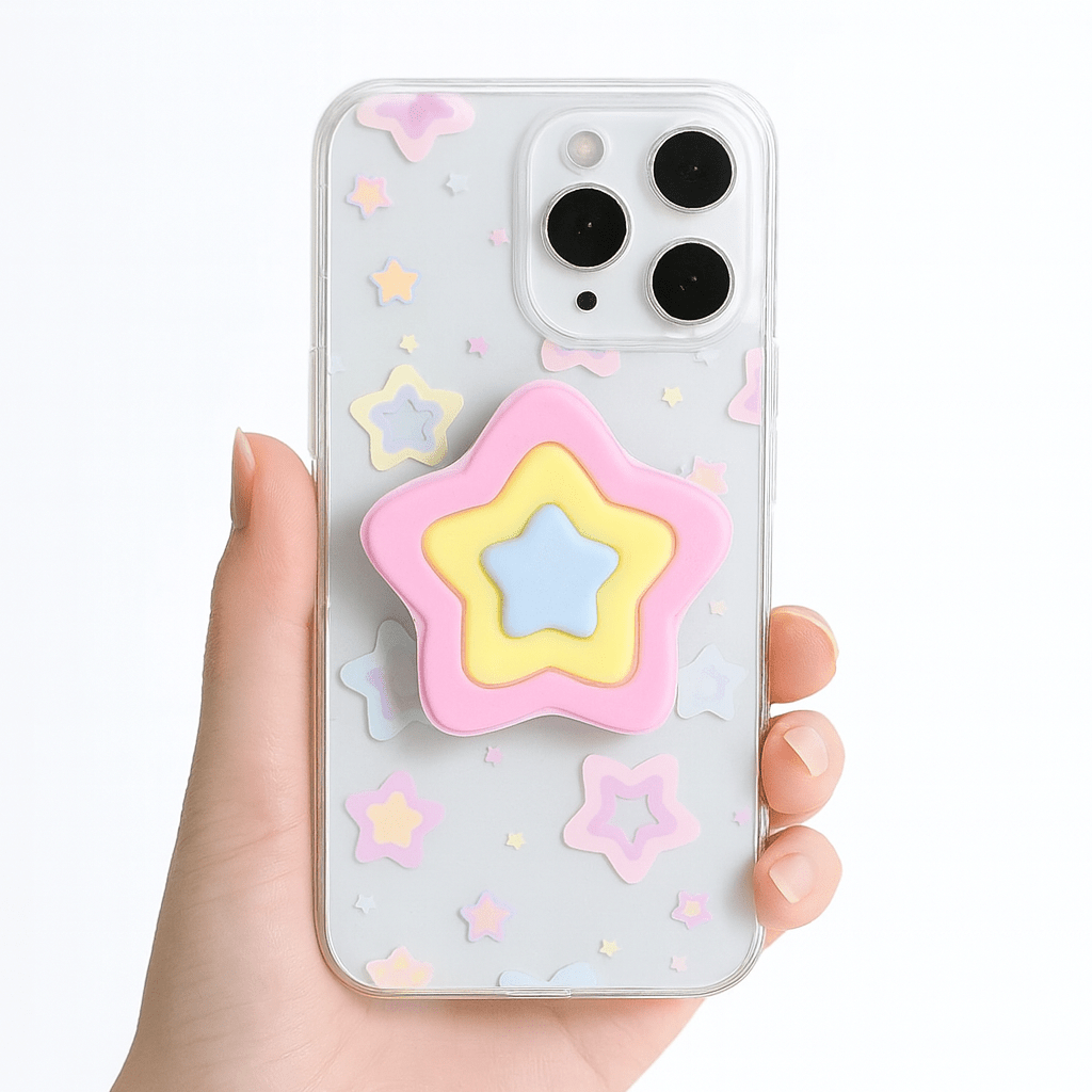 Cute 3D Star - Shaped Magnetic Griptok – Foldable Phone Ring Holder & Kickstand - Onlytenbucks.com