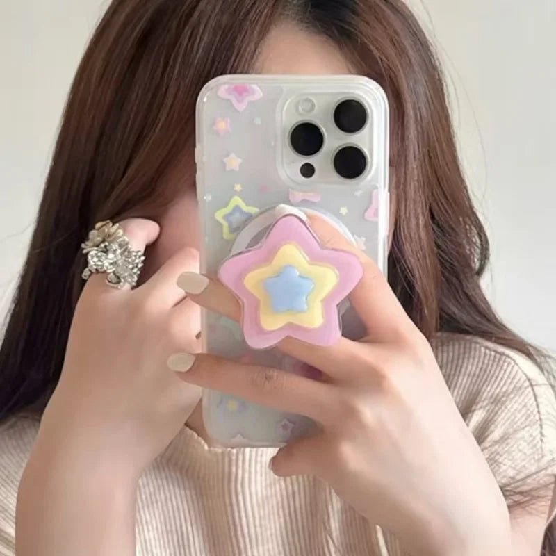 Cute 3D Star - Shaped Magnetic Griptok – Foldable Phone Ring Holder & Kickstand - Onlytenbucks.com