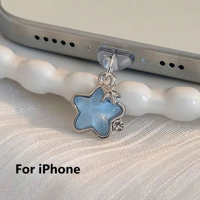 Cute Diamond Star Phone Dust Plug – Decorative Pendant - Onlytenbucks.com