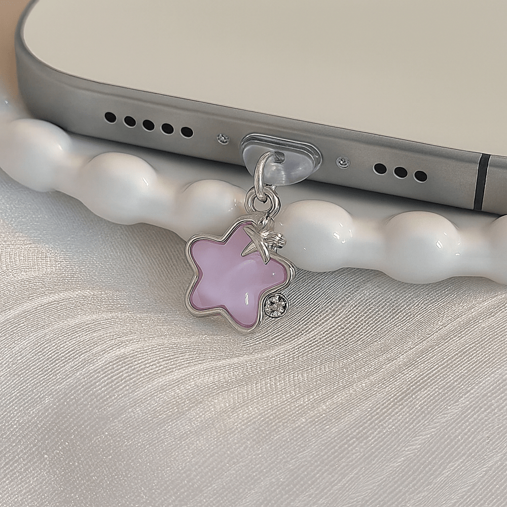 Cute Diamond Star Phone Dust Plug – Decorative Pendant - Onlytenbucks.com
