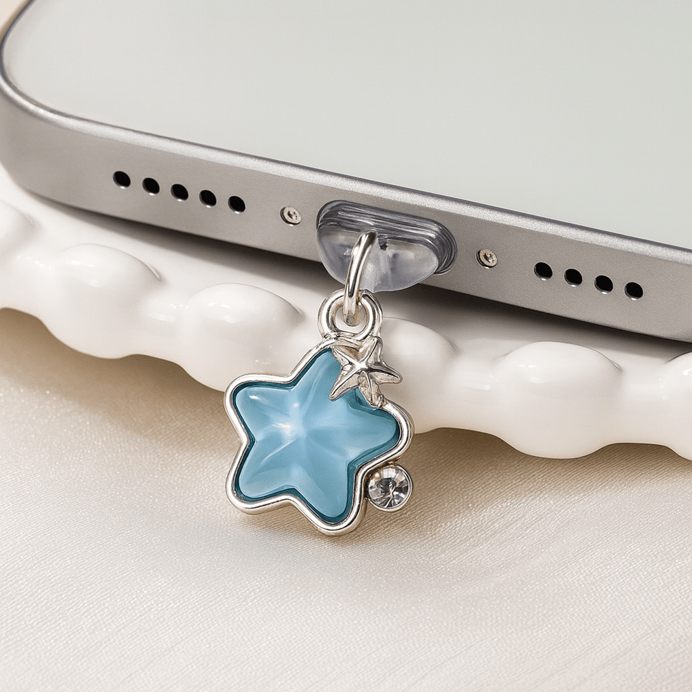 Cute Diamond Star Phone Dust Plug – Decorative Pendant - Onlytenbucks.com
