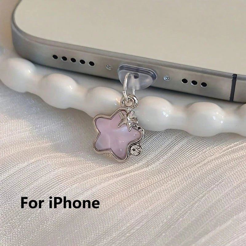 Cute Diamond Star Phone Dust Plug – Decorative Pendant - Onlytenbucks.com
