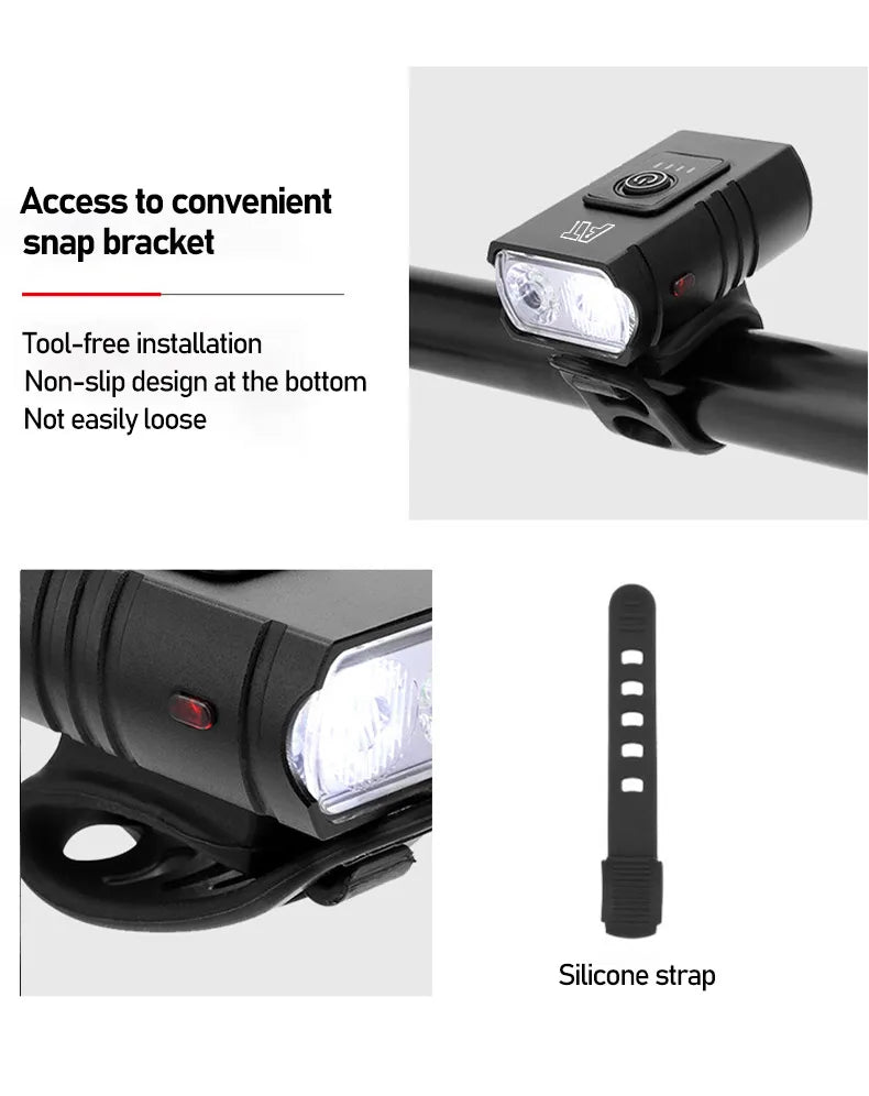 Cycle Zone Bicycle Front Light – 6 - Mode LED Handlebar Headlamp - Onlytenbucks.com