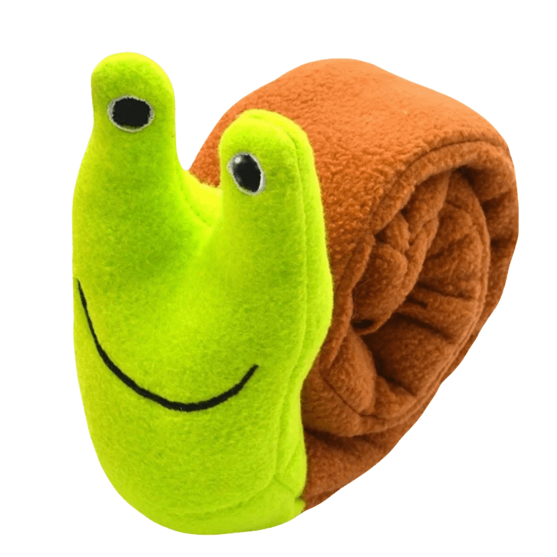 Dog Puzzle Feeder Plush Toy – Interactive Snail Design - Onlytenbucks.com