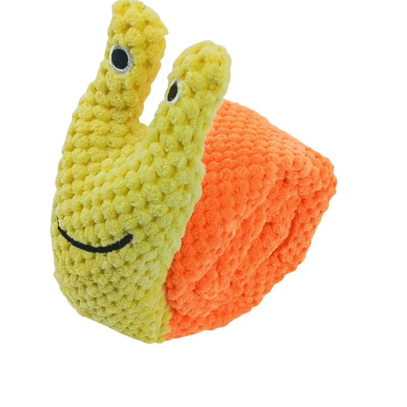 Dog Puzzle Feeder Plush Toy – Interactive Snail Design - Onlytenbucks.com