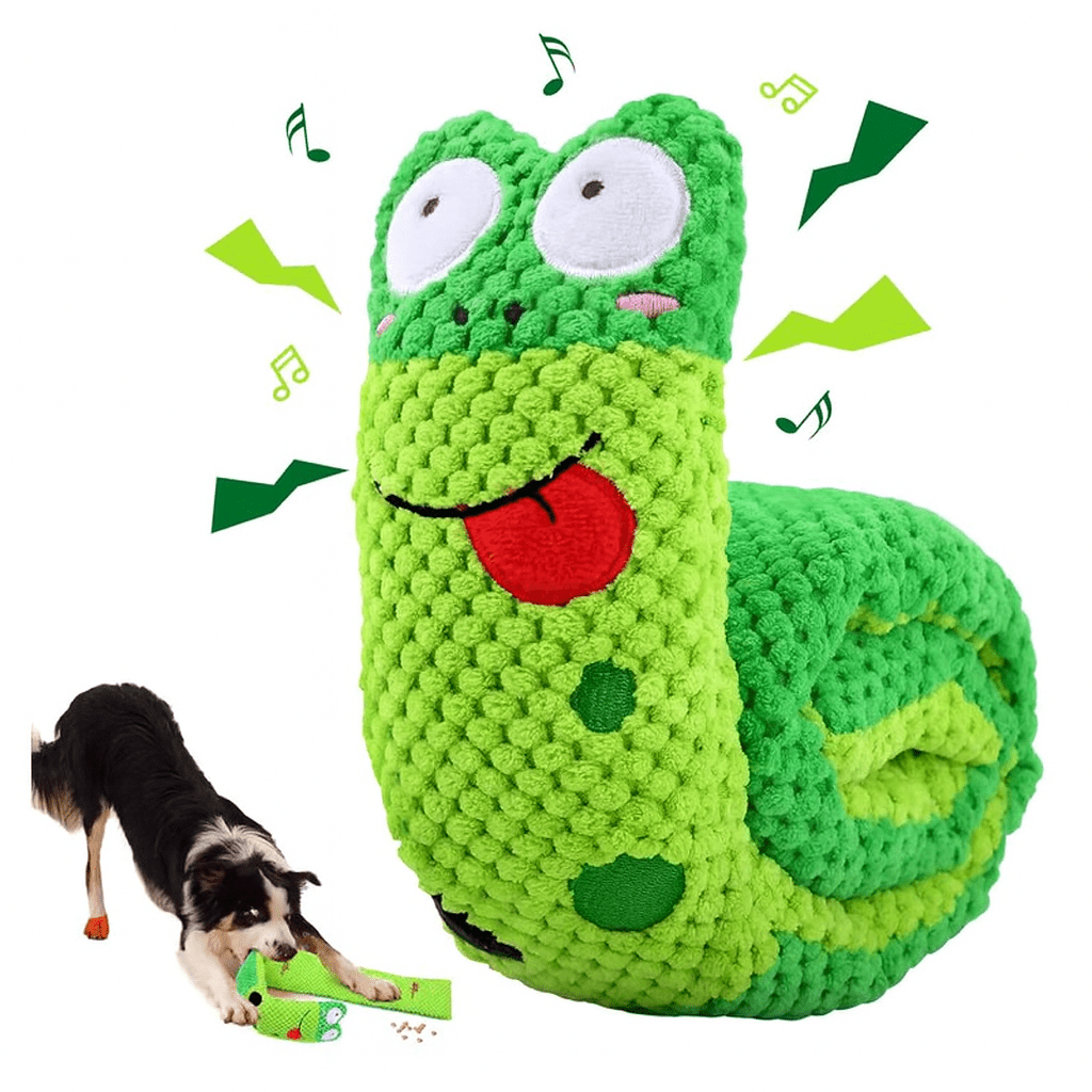 Dog Puzzle Feeder Plush Toy – Interactive Snail Design - Onlytenbucks.com