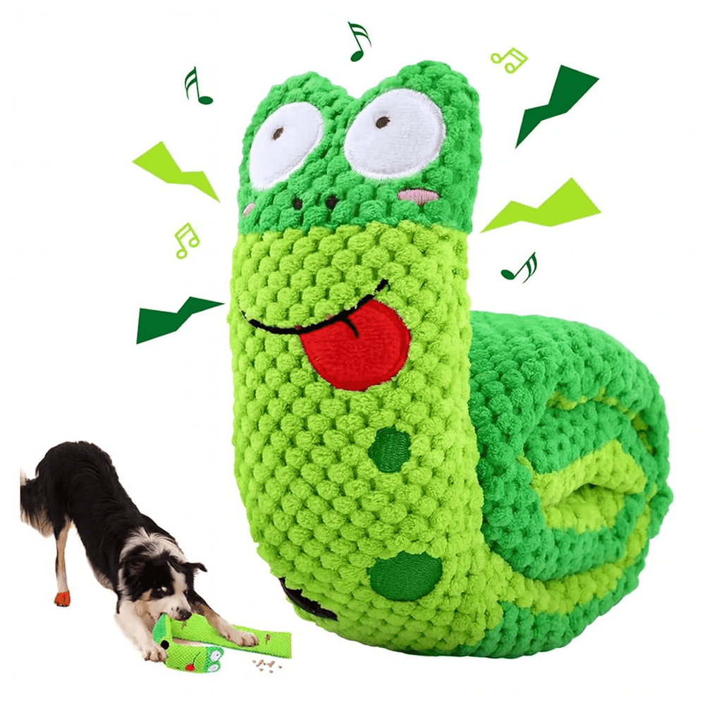 Dog Puzzle Feeder Plush Toy – Interactive Snail Design - Onlytenbucks.com