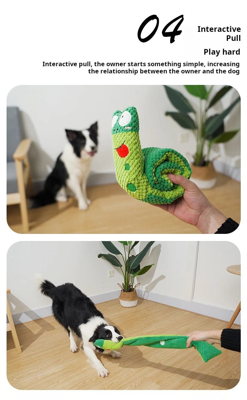 Dog Puzzle Feeder Plush Toy – Interactive Snail Design - Onlytenbucks.com