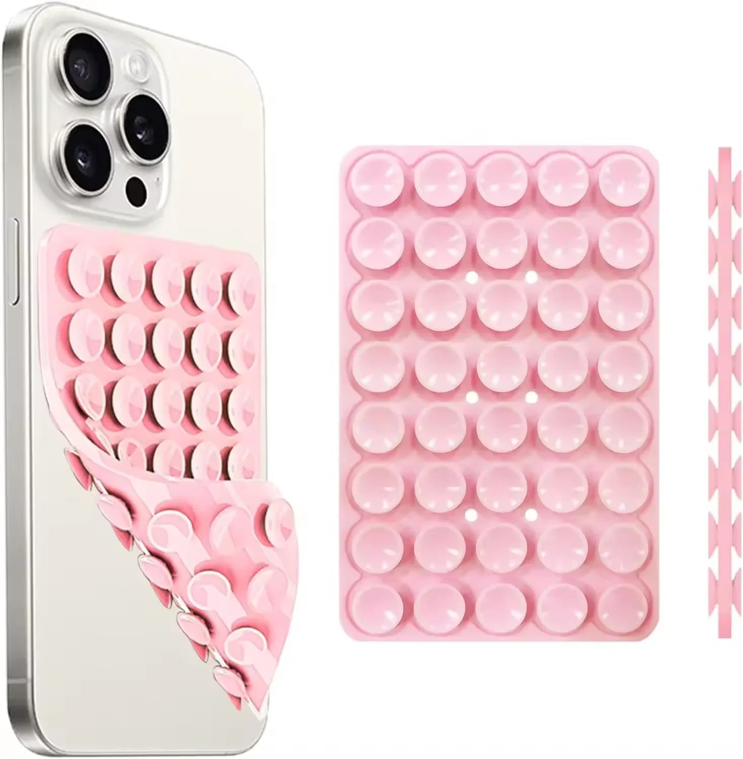 Double-Sided Silicone Suction Cup Phone Holder – Hands-Free Wall Mount for Videos and Selfies - Onlytenbucks.com
