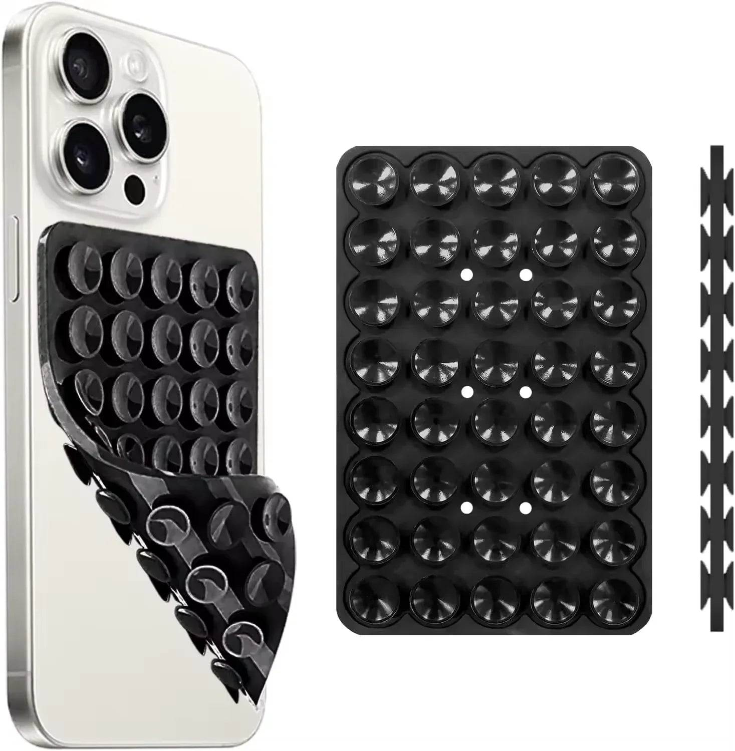 Double-Sided Silicone Suction Cup Phone Holder – Hands-Free Wall Mount for Videos and Selfies - Onlytenbucks.com