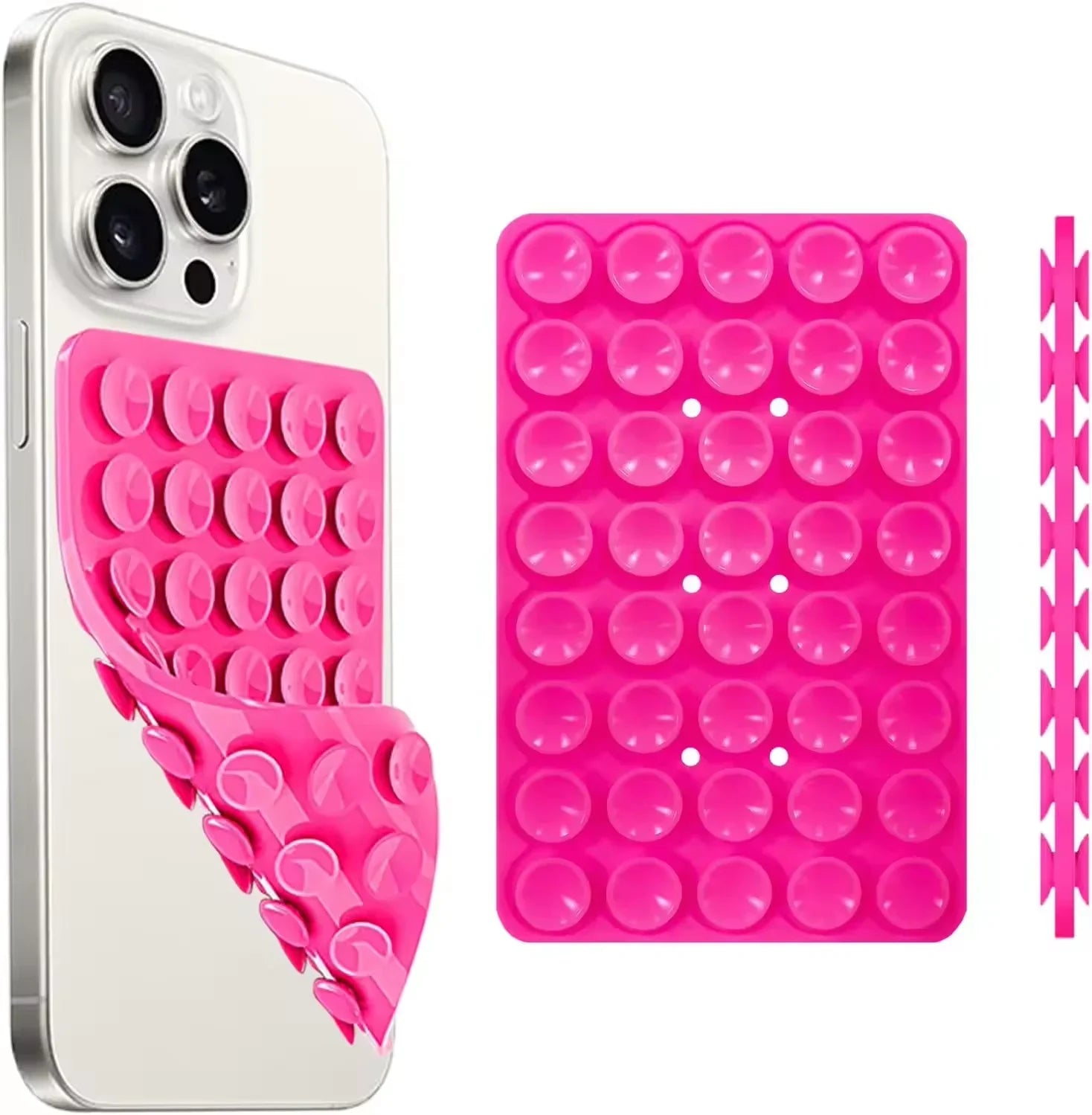 Double-Sided Silicone Suction Cup Phone Holder – Hands-Free Wall Mount for Videos and Selfies - Onlytenbucks.com