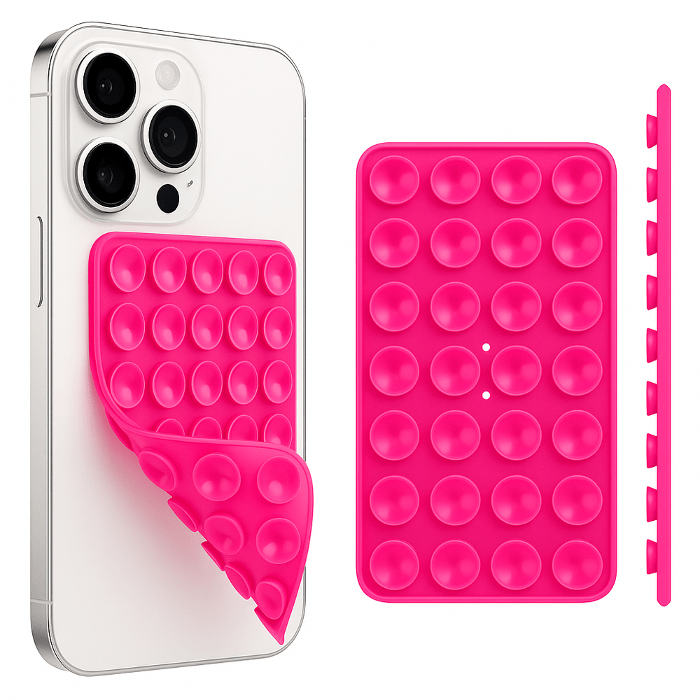 Double - Sided Silicone Suction Cup Phone Holder – Hands - Free Wall Mount - Onlytenbucks.com