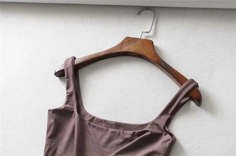 Women’s Sexy Square Neck Tank Top – Summer 2025 Stretch Crop Shirt - Onlytenbucks.com