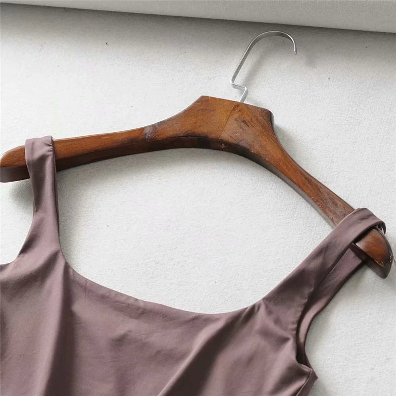 Women’s Sexy Square Neck Tank Top – Summer 2025 Stretch Crop Shirt - Onlytenbucks.com