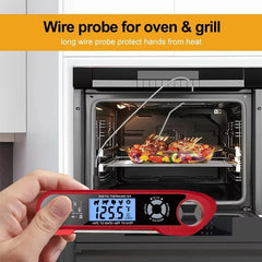 Dual - Probe Waterproof Digital Kitchen Thermometer – Rotating LCD Screen & Alarm - Onlytenbucks.com
