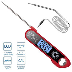 Dual - Probe Waterproof Digital Kitchen Thermometer – Rotating LCD Screen & Alarm - Onlytenbucks.com