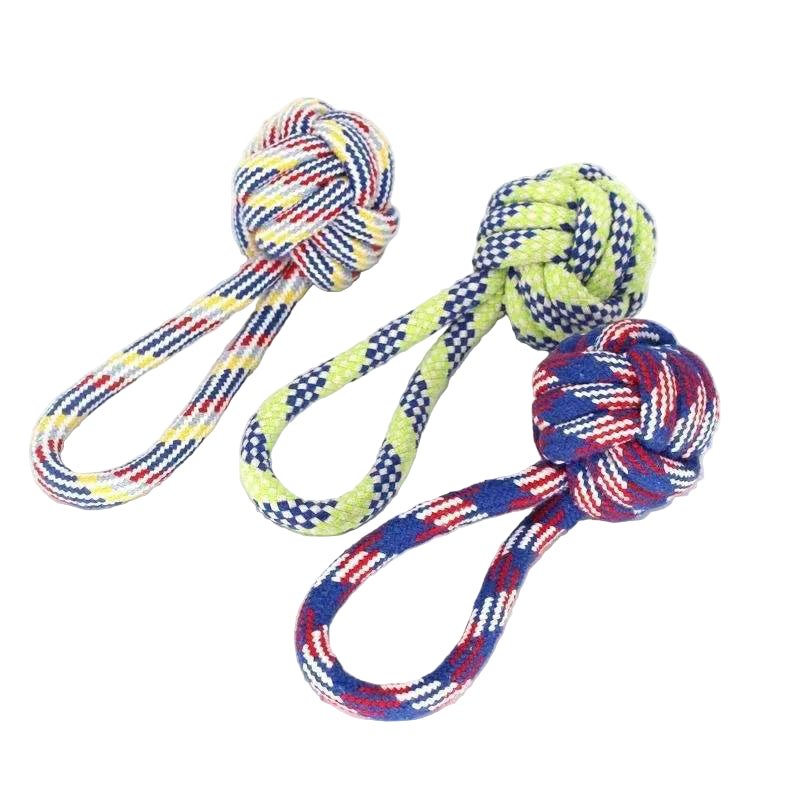 Durable Cotton Rope Dog Toy – Carrot Knot, Rope Ball, and Dumbbell Chew Toy - Onlytenbucks.com