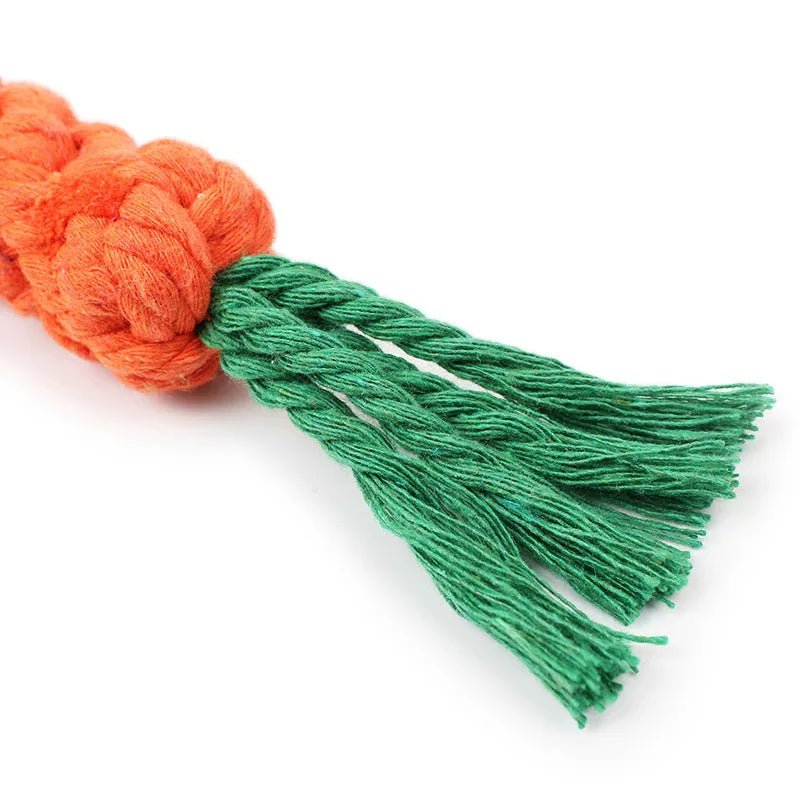 Durable Cotton Rope Dog Toy – Carrot Knot, Rope Ball, and Dumbbell Chew Toy - Onlytenbucks.com