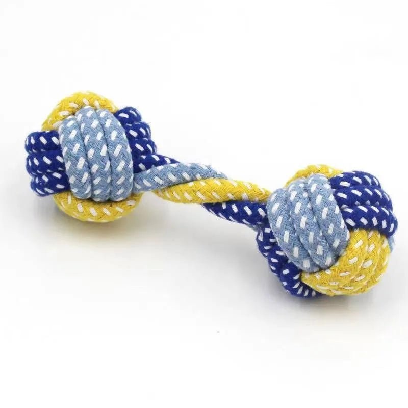 Durable Cotton Rope Dog Toy – Carrot Knot, Rope Ball, and Dumbbell Chew Toy - Onlytenbucks.com