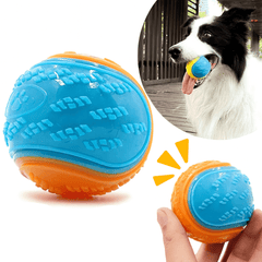 Durable Dog Chew Ball Toy – Interactive TPR Teeth Cleaning Toy - Onlytenbucks.com