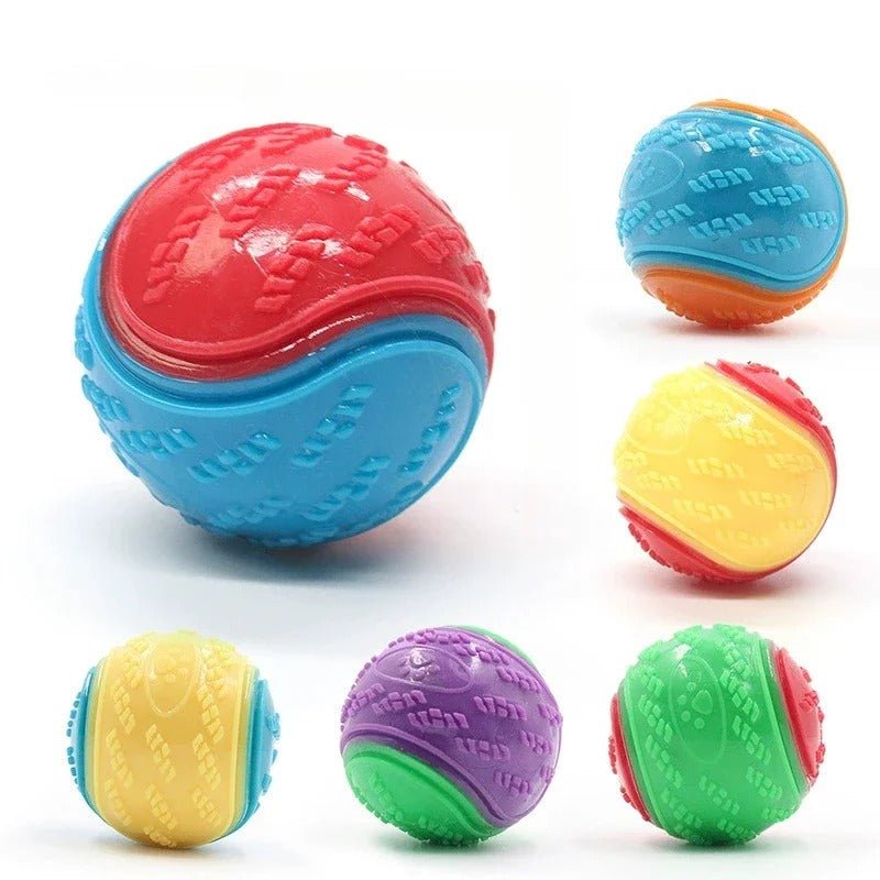 Durable Dog Chew Ball Toy – Interactive TPR Teeth Cleaning Toy - Onlytenbucks.com