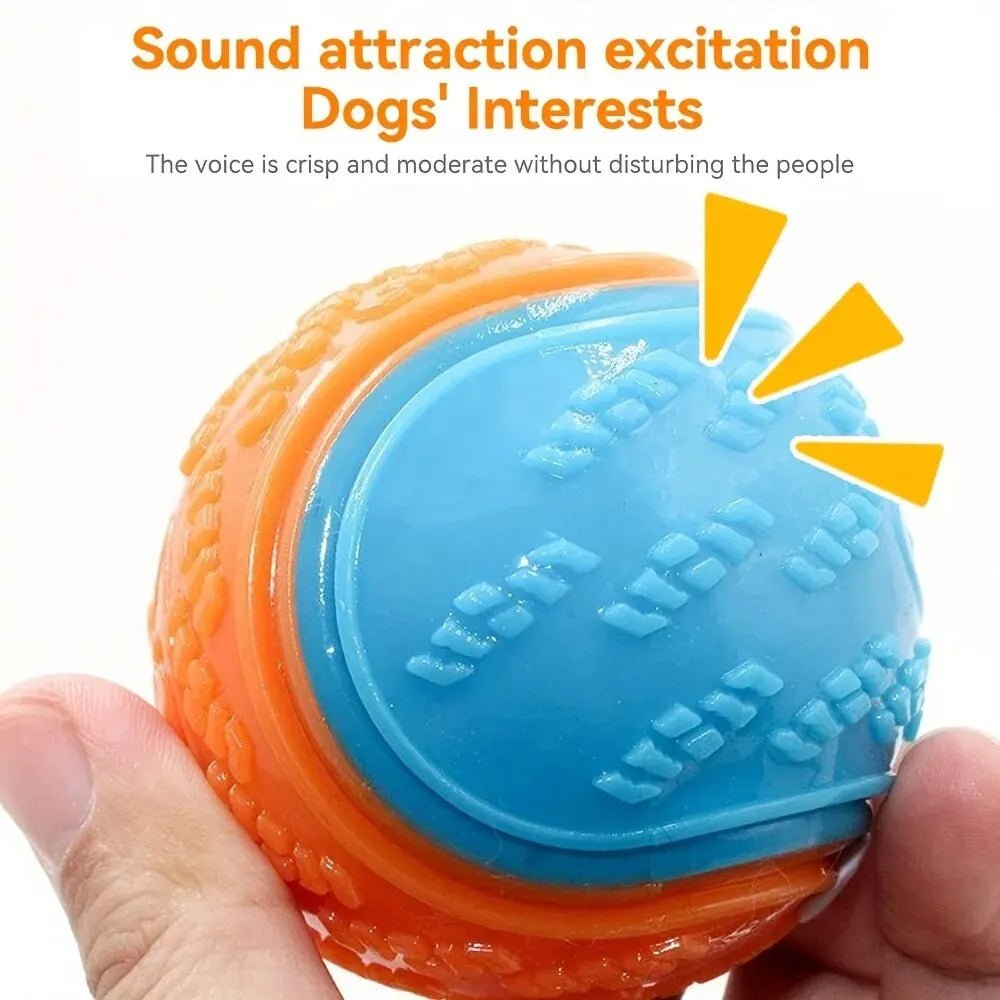 Durable Dog Chew Ball Toy – Interactive TPR Teeth Cleaning Toy - Onlytenbucks.com