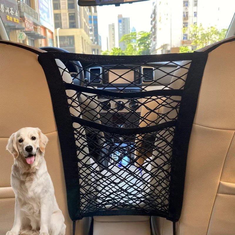 Elastic Car Storage Net Bag – Stretchable Divider Organizer Between Front Seats - Onlytenbucks.com