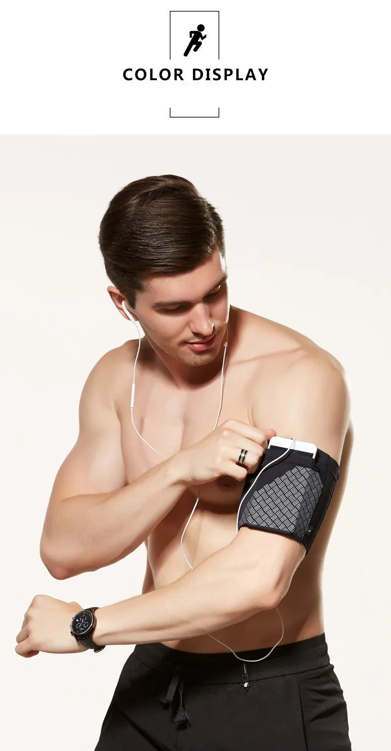 Elastic Running Arm Bag – Anti - Slip with Earphone Hole and Key Pocket - Onlytenbucks.com