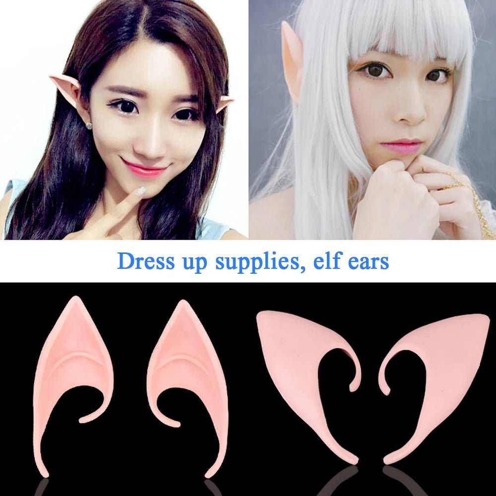 Elf Ears Latex Costume Props – Fairy, Angel, and Cosplay Accessories - Onlytenbucks.com
