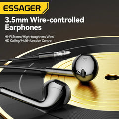 Essager 3.5mm Wired Headphones In Ear Headset Wired Earphones with Microphone Stereo Earbuds Sports - Onlytenbucks.com